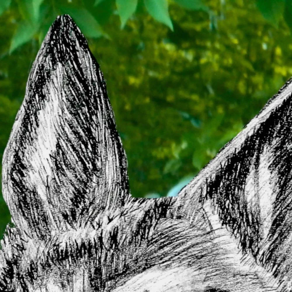 Hand Crafted German Shepared Dog Framed Print Sketch Art 8*10 inches